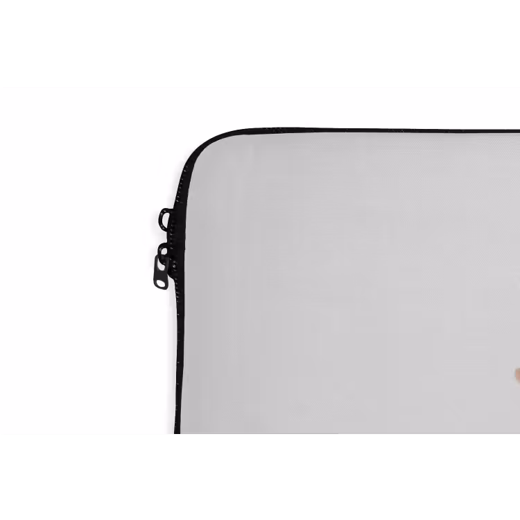Badeend - Minimalistisch - Wit laptophoes neopreen klein -detail