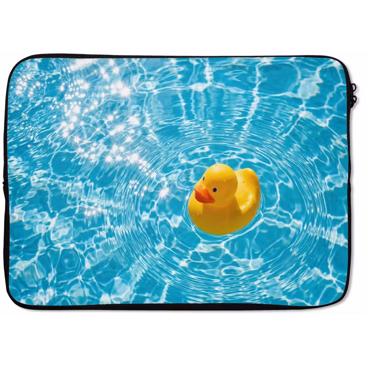 Badeend - Dobberen - Blauw laptophoes neopreen klein -zkaufland3dotto