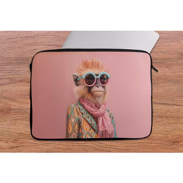 Sjaal - Aap - Zonnebril - Jasje laptophoes neopreen klein -tafel