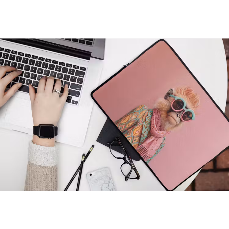 Sjaal - Aap - Zonnebril - Jasje laptophoes neopreen klein -bureau
