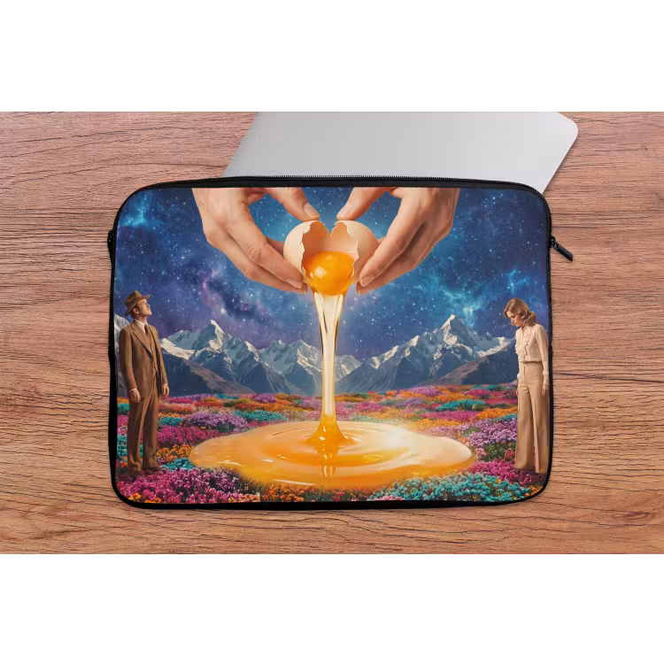 Laptop hülle - Hände – Ei – Surrealismus - Handen - Ei - Surrealisme laptophoes neopreen klein
