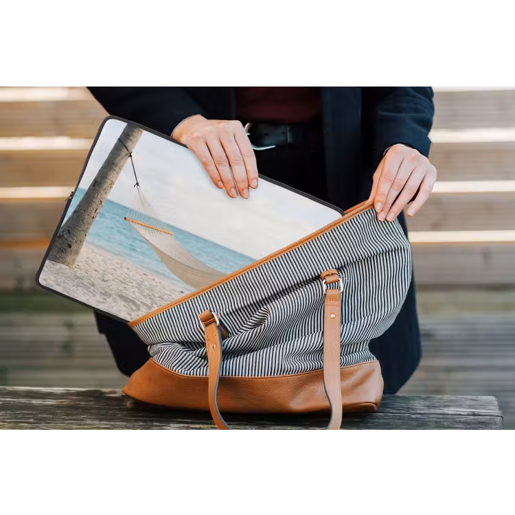 Hangmat - Strand - Wit laptophoes neopreen klein -tas