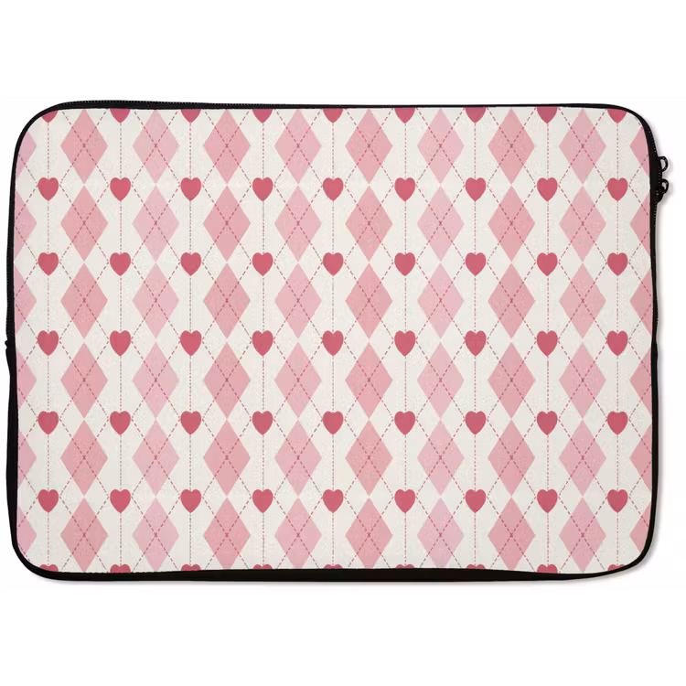 Ruiten - Klassiek - Roze - Wit laptophoes neopreen klein 279 -zkaufland3dotto