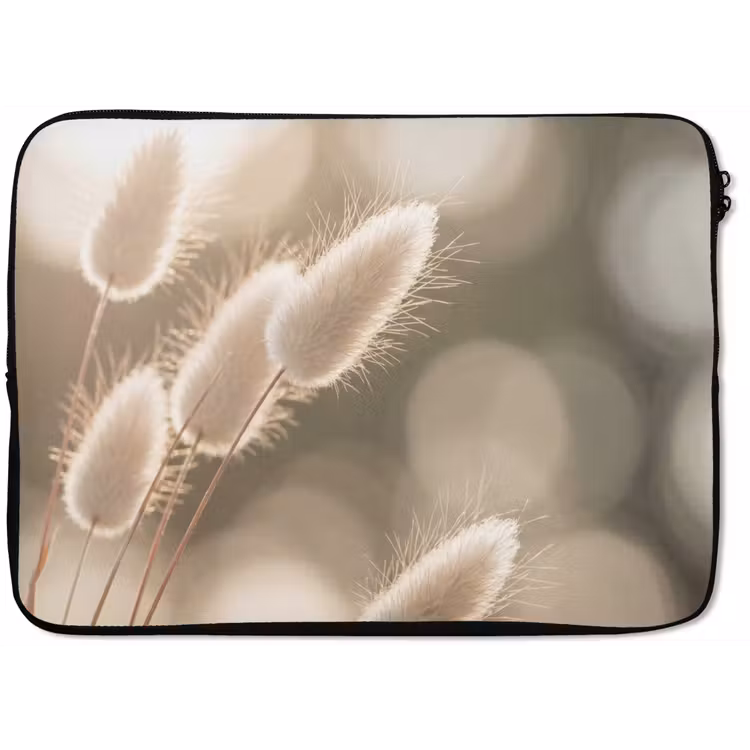 Hazestaartgras - Wit - Zonlicht laptophoes neopreen klein -zkaufland3dotto