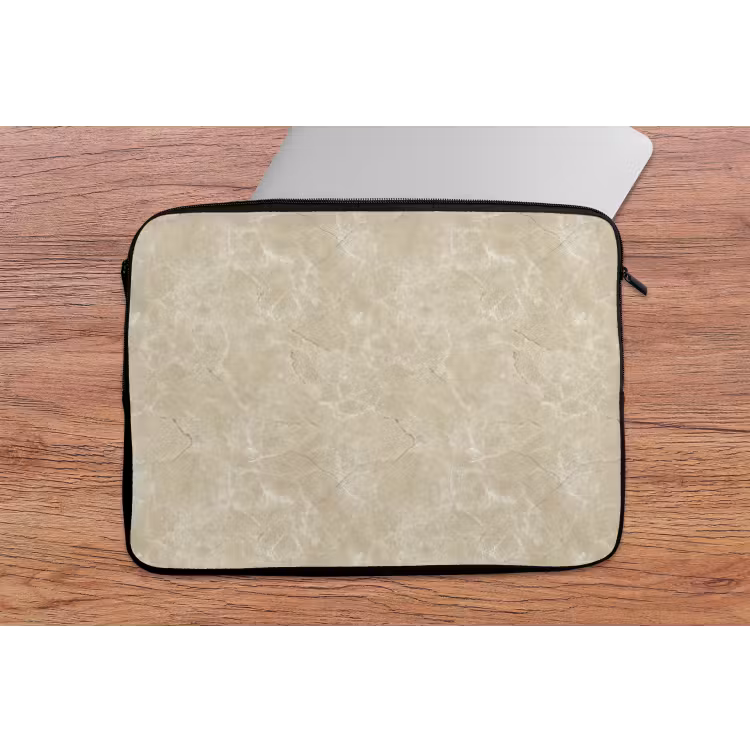 Lichtbeige - Marmer - Diffusie adering laptophoes neopreen klein 279 -tafel