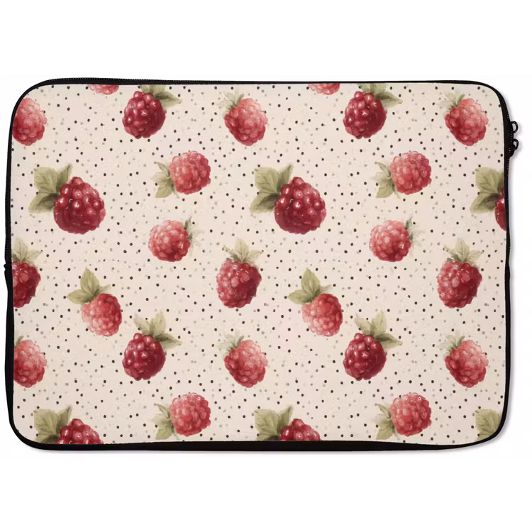 Framboos - Stippen - Rood laptophoes neopreen klein 279 -zkaufland3dotto