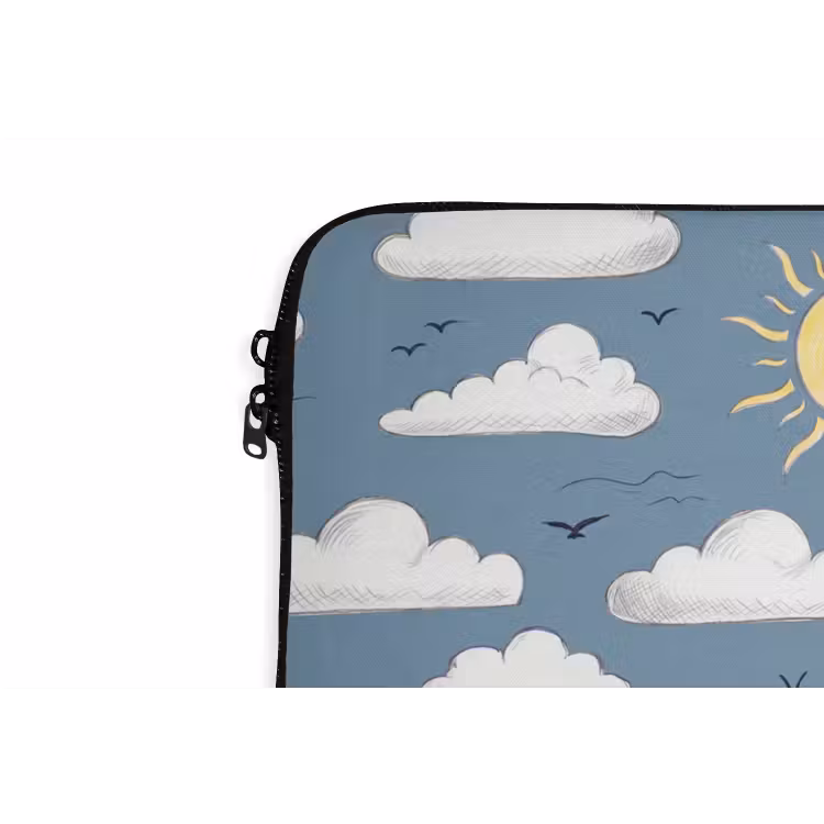 Lucht - Zon - Wolken - Natuur - Blauw laptophoes neopreen klein -detail