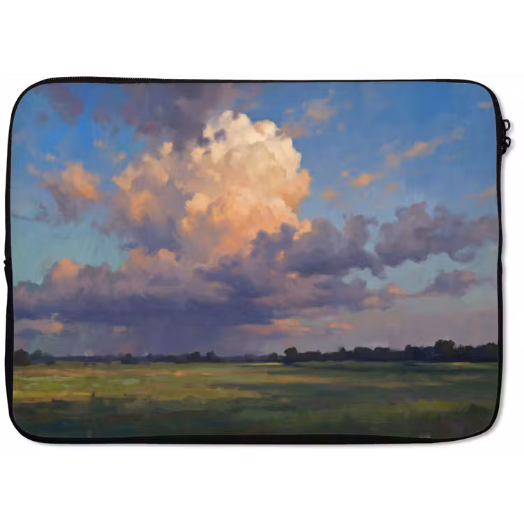 Lucht - Wolken - Landschap - Modern - Oranje laptophoes neopreen klein -zkaufland3dotto