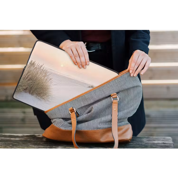 Horizon - Duinlandschap - Zand laptophoes neopreen klein -tas