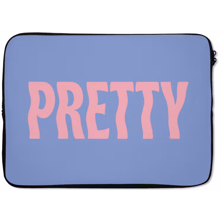 Pretty - Roze - Blauw - Golvend laptophoes neopreen klein -zkaufland3dotto