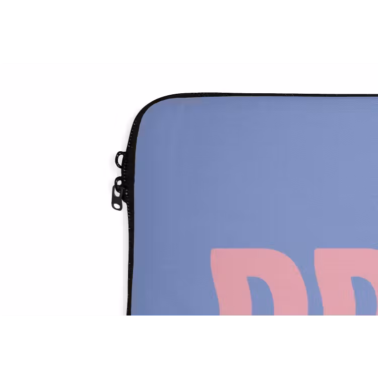 Pretty - Roze - Blauw - Golvend laptophoes neopreen klein -detail