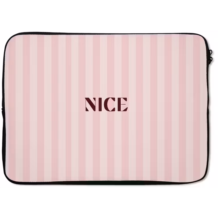 Nice - Strepen - Roze laptophoes neopreen klein -zkaufland3dotto