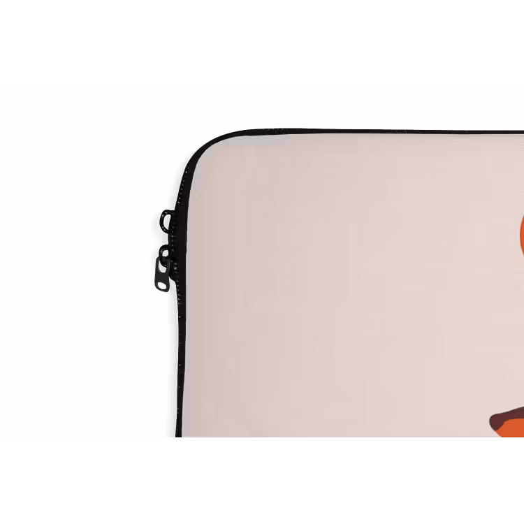 Hond - Abstract - Dieren - Modern - Bruin laptophoes neopreen klein -detail