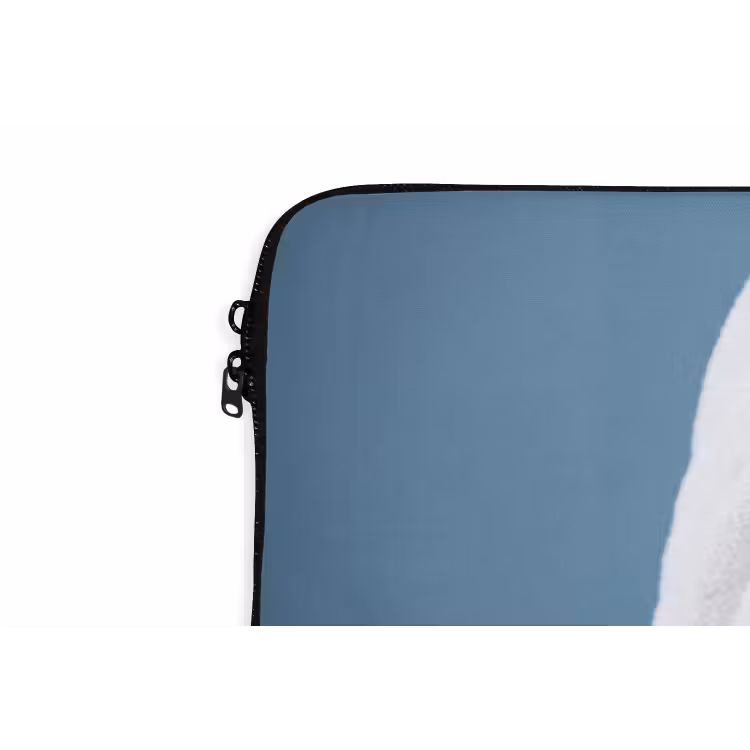 Hond - Badeend - Geel laptophoes neopreen klein -detail