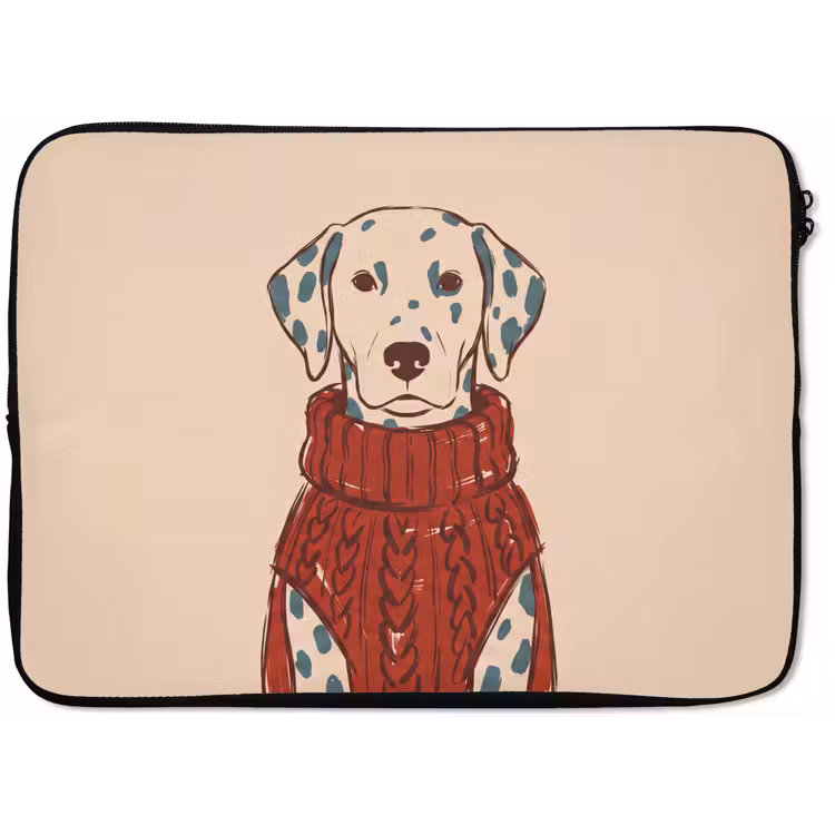 Hond - Trui - Winter - Dieren - Rood laptophoes neopreen klein -zkaufland3dotto