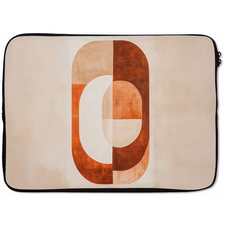 Illustratie - Abstract - Vormen - Rood laptophoes neopreen klein -zkaufland3dotto