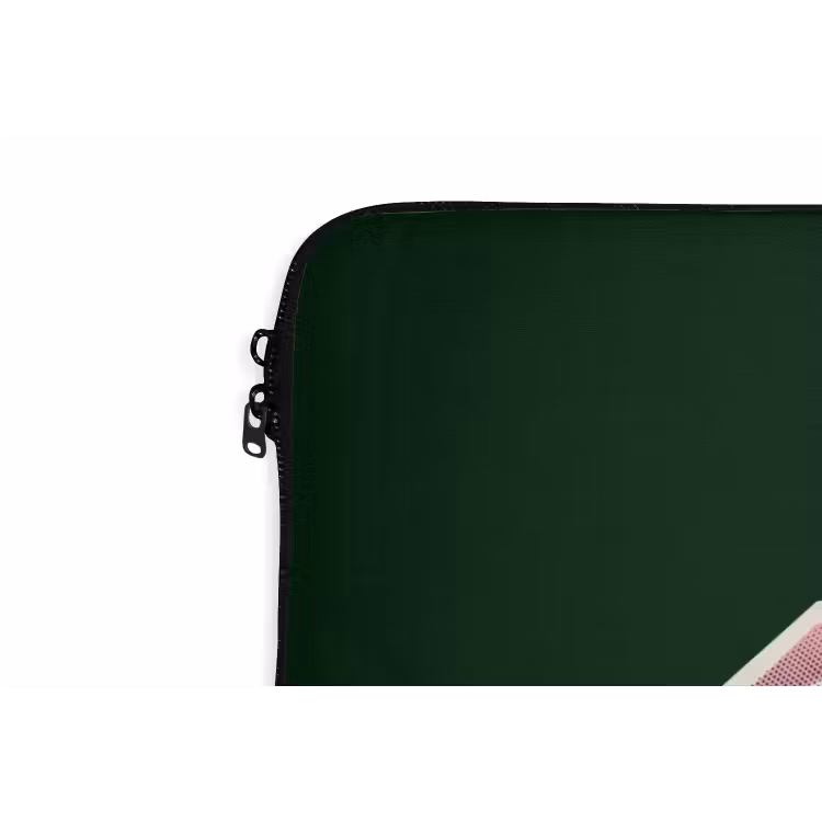 Illustratie - Mond - Donkergroen - Tekstwolkje laptophoes neopreen klein -detail