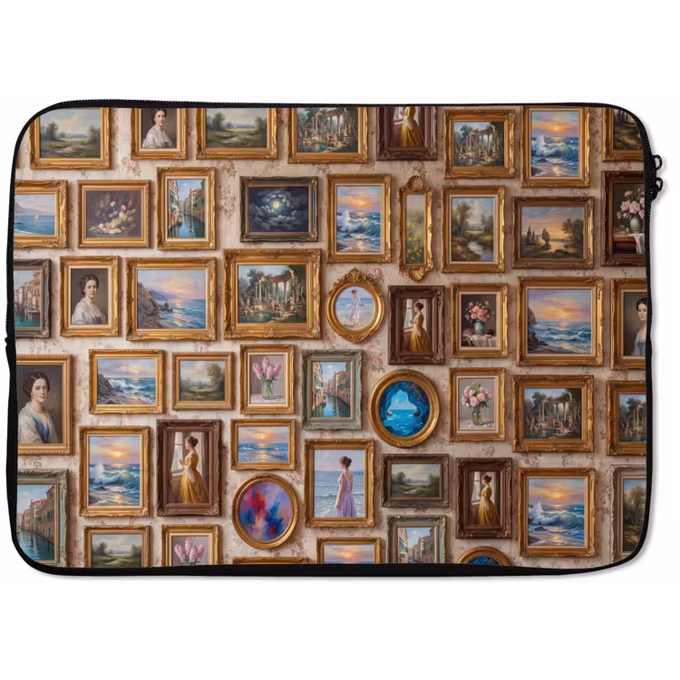 Interieur - Kunst - Collectie - Klassiek - Goud laptophoes neopreen klein -zkaufland3dotto