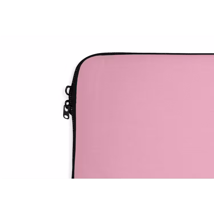 Yes fun - Groen - Roze laptophoes neopreen klein -detail