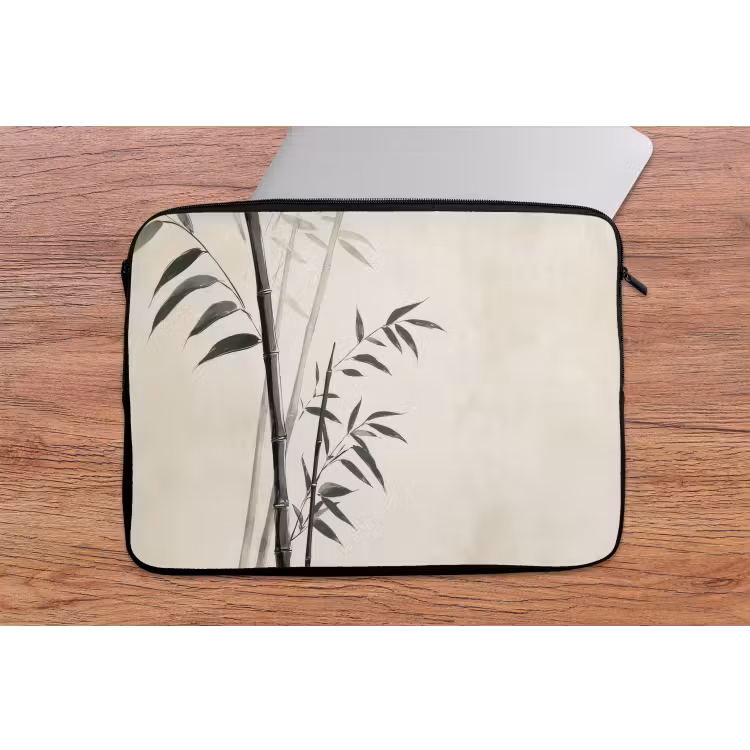 Japandi - Bamboe - Beige laptophoes neopreen klein -tafel