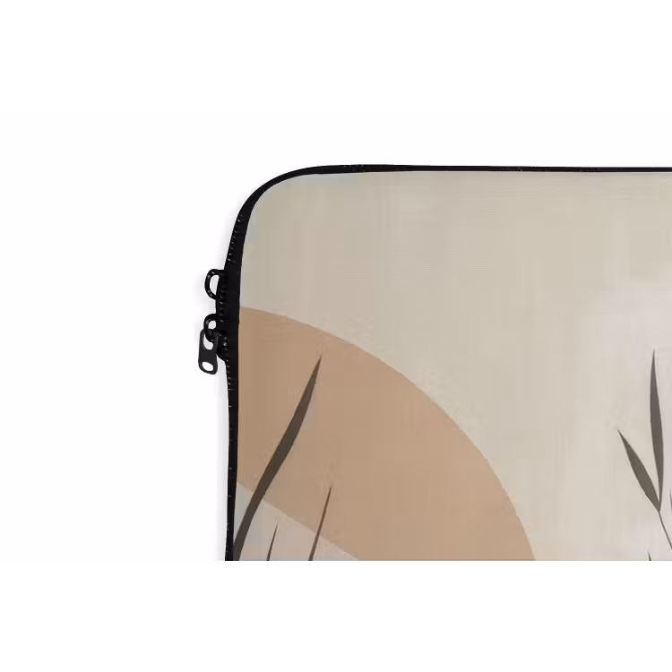 Japandi - Landschap - Beige laptophoes neopreen klein -detail