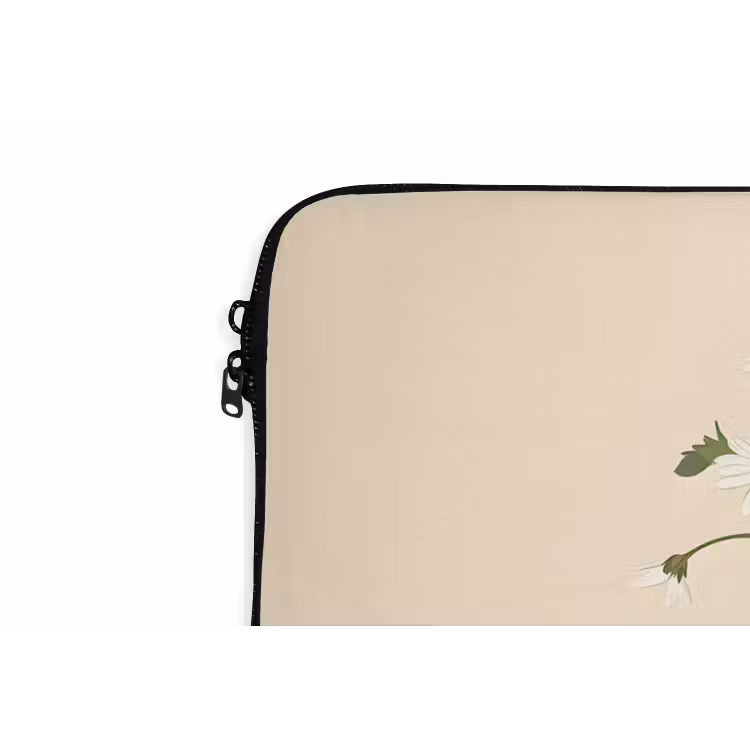 Coffee - Blik - Minimalistisch - Bloemen laptophoes neopreen klein -detail