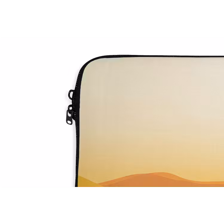 Koffie - Landschap - Oranje - Koffiebonen laptophoes neopreen klein -detail