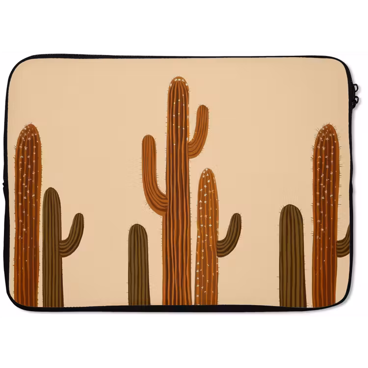 Cactus - Woestijn - Zand - Bruin laptophoes neopreen klein -zkaufland3dotto