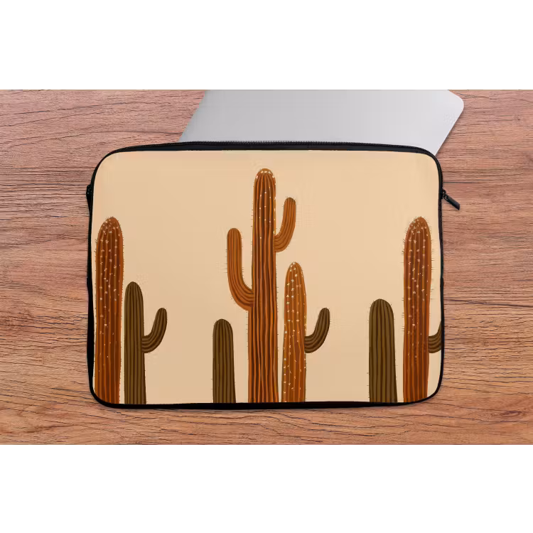 Cactus - Woestijn - Zand - Bruin laptophoes neopreen klein -tafel