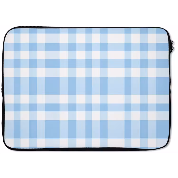 Ruit - Patroon - Blauw laptophoes neopreen klein 279 -zkaufland3dotto