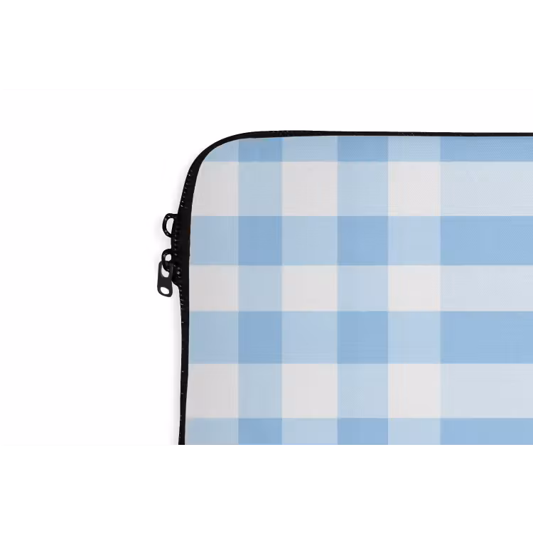 Ruit - Patroon - Blauw laptophoes neopreen klein 279 -detail