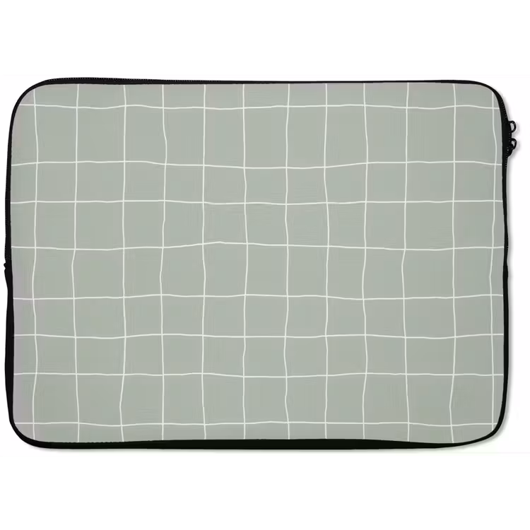 Ruitpatroon - Golvend - Groen laptophoes neopreen klein 279 -zkaufland3dotto