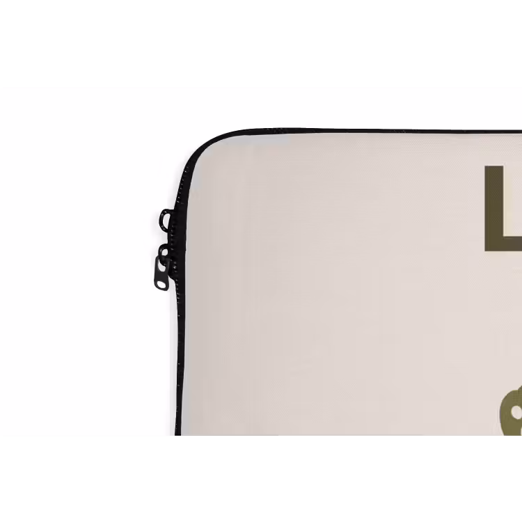 Kat - Geluk - Dieren - Modern - Groen laptophoes neopreen klein -detail