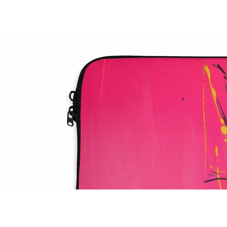 Kat - Art - Zonnebril - Roze laptophoes neopreen klein -detail