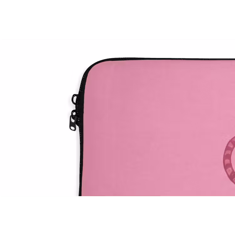 Kat - Springend - Dieren - Roze - Modern laptophoes neopreen klein -detail