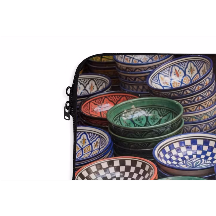 Laptop hülle - Keramik – Orientalisch – Farbenfroh - Aardewerk - Oosters - Kleurrijk laptophoes neopreen klein