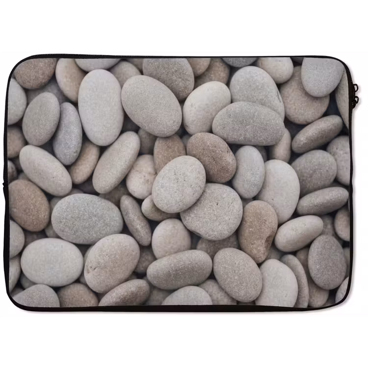 Kiezels - Stenen - Grijs laptophoes neopreen klein -zkaufland3dotto