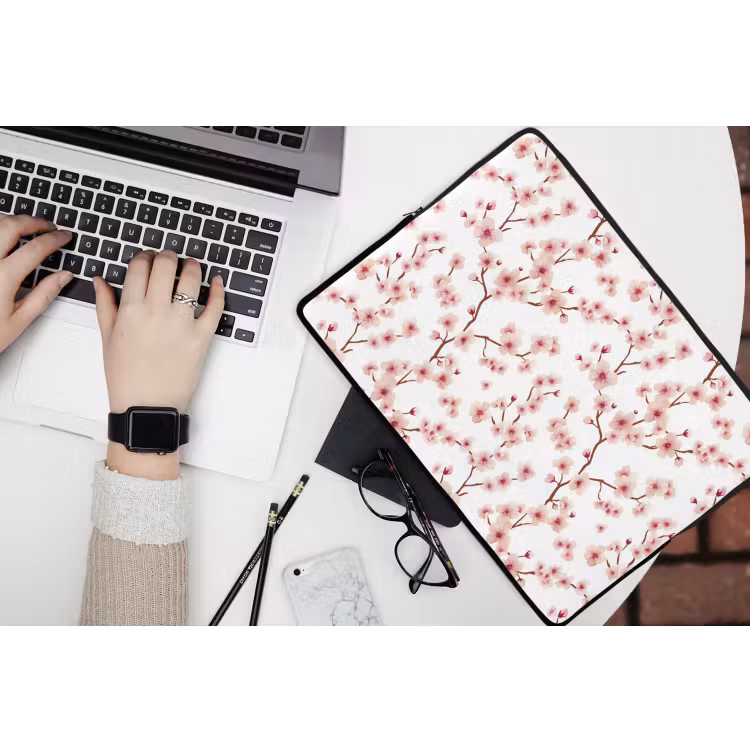 Kersenbloesem - Takken - Roze laptophoes neopreen klein 279 -bureau