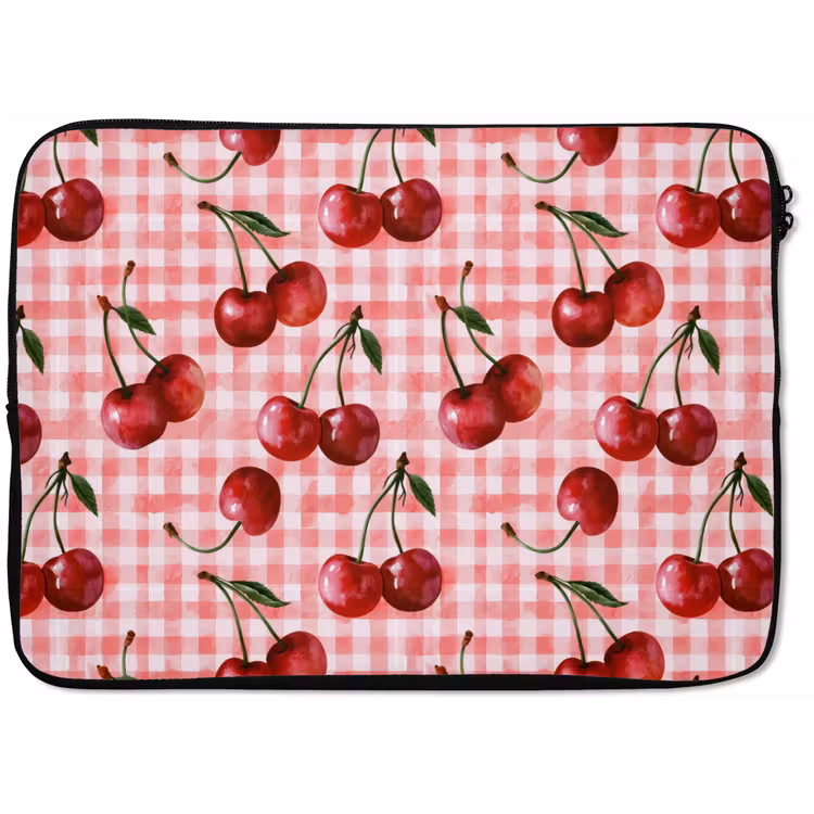 Kersen - Blokken - Rood laptophoes neopreen klein 279 -zkaufland3dotto