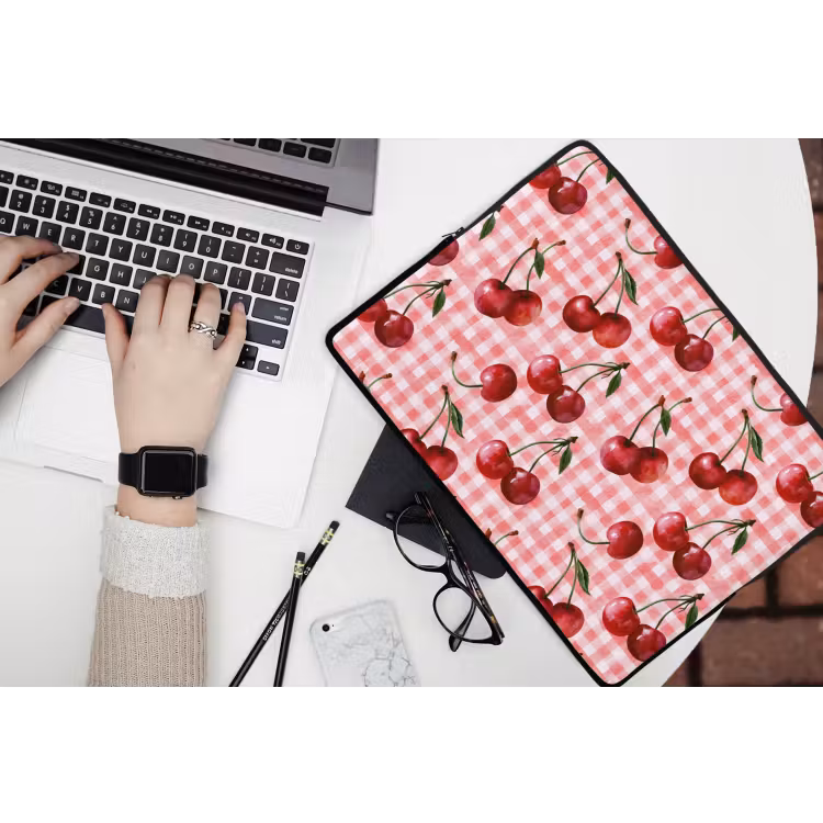 Kersen - Blokken - Rood laptophoes neopreen klein 279 -bureau