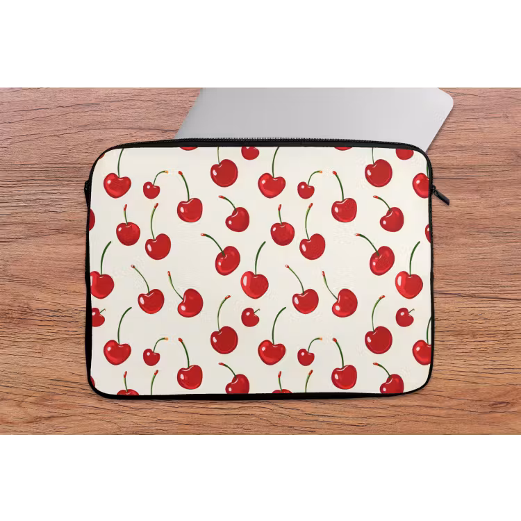 Kersen - Minimalistisch - Rood laptophoes neopreen klein 279 -tafel