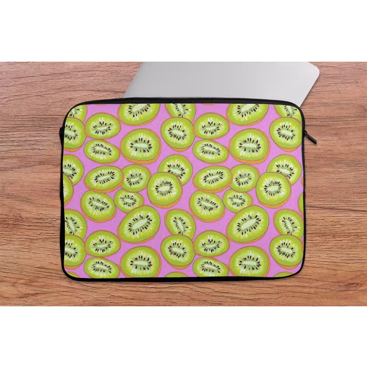 Kiwi - Speels - Groen laptophoes neopreen klein 279 -tafel