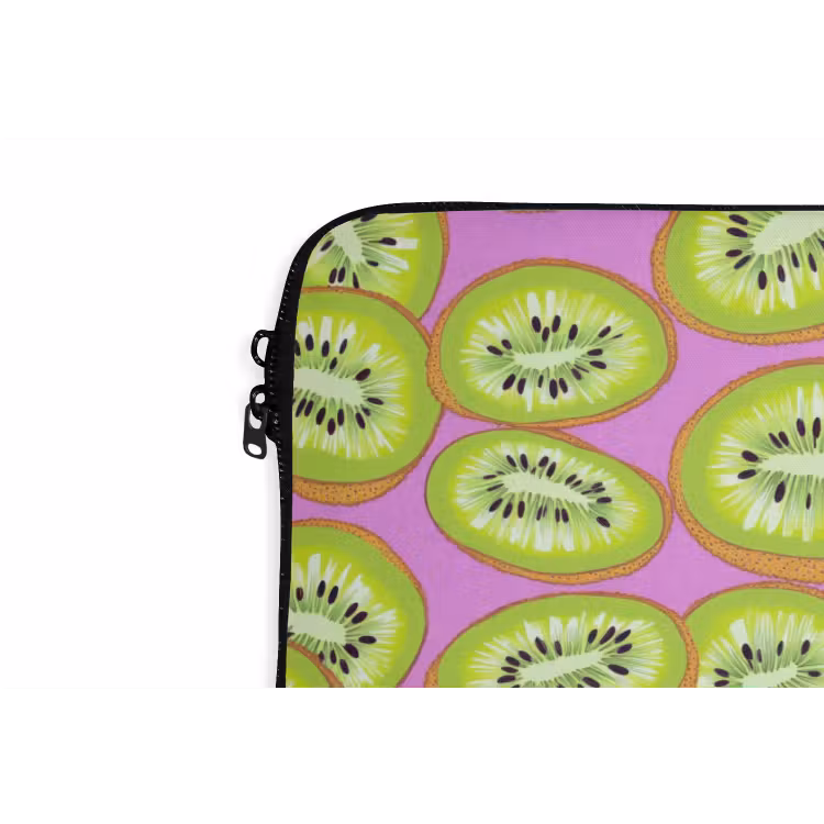 Kiwi - Speels - Groen laptophoes neopreen klein 279 -detail