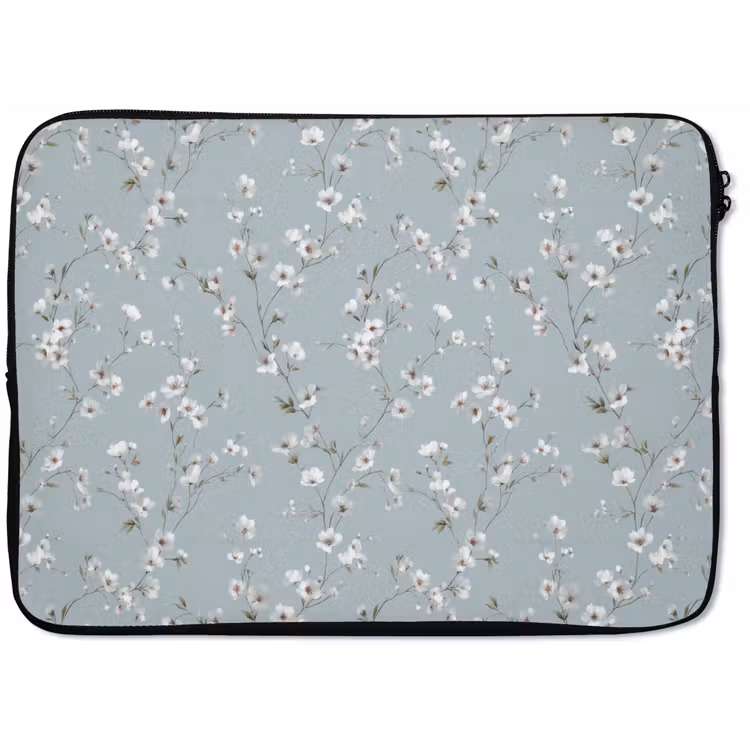 Klassiek - Bloemen - Blauw laptophoes neopreen klein 279 -zkaufland3dotto