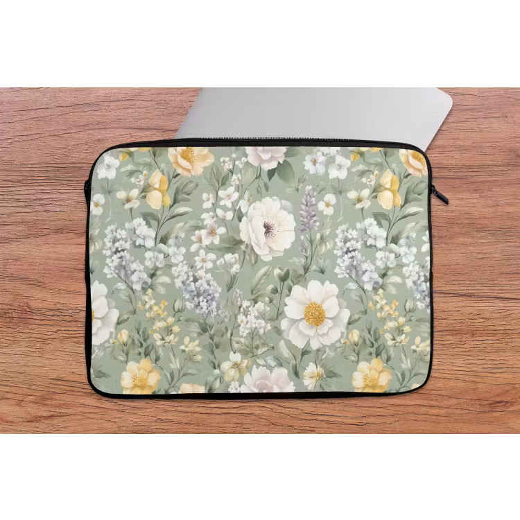 Klassiek - Bloemenpatroon - Kleurrijk laptophoes neopreen klein 279 -tafel