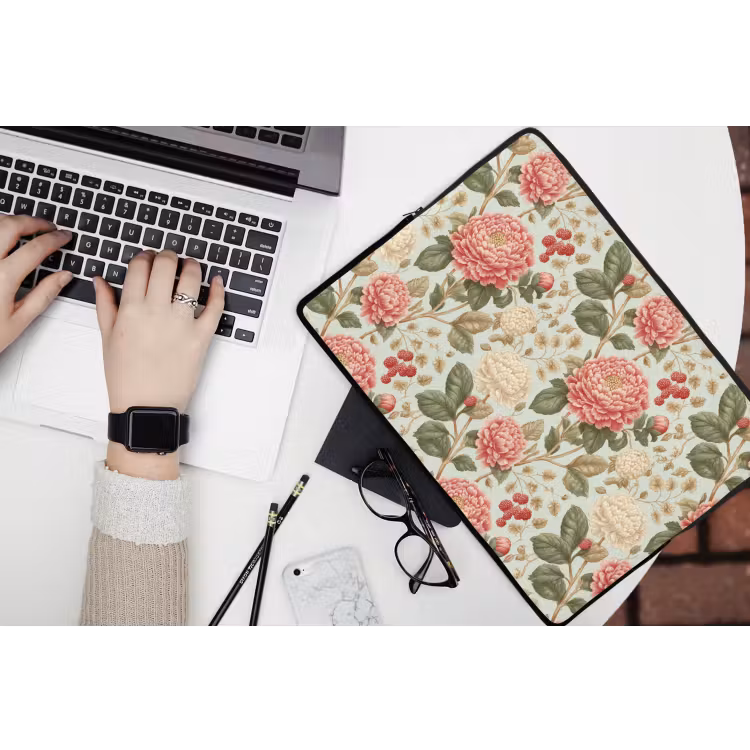 Klassiek - Botanisch - Veelkleurig laptophoes neopreen klein 279 -bureau