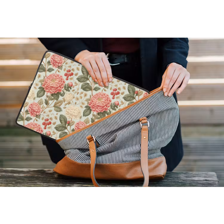 Klassiek - Botanisch - Veelkleurig laptophoes neopreen klein 279 -tas