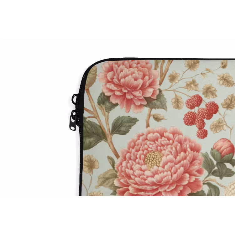 Klassiek - Botanisch - Veelkleurig laptophoes neopreen klein 279 -detail