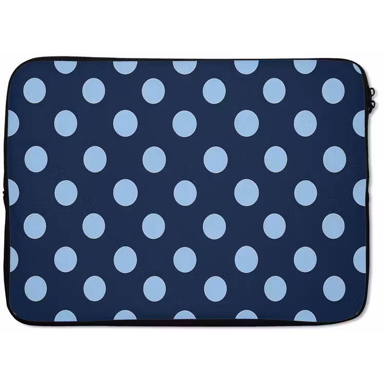 Klassiek - Dots - Blauw laptophoes neopreen klein 279 -zkaufland3dotto