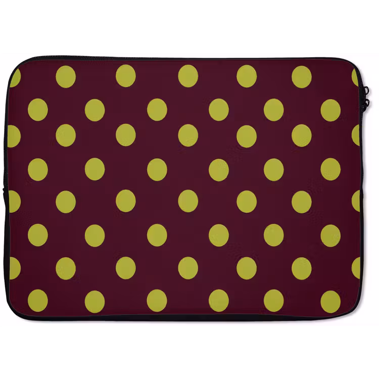 Klassiek - Stippen - Groen laptophoes neopreen klein 279 -zkaufland3dotto